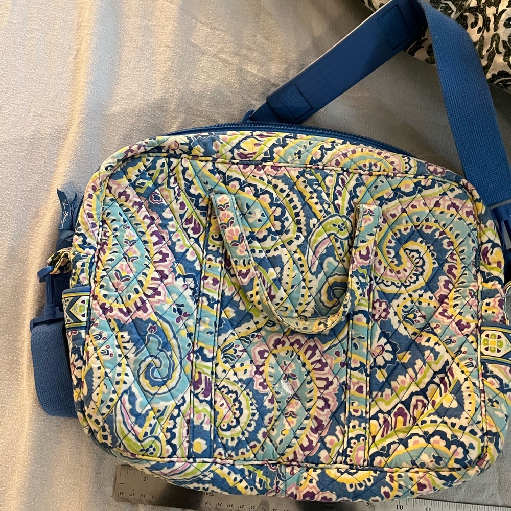 Vera Bradley computer Bag CAPRI BLUE Retired Pattern